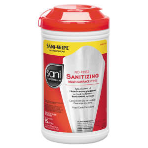 PDI, Sani-Wipe® No-Rinse Sanitizing Multi-Surface Wipes,  95 Wipes/Container