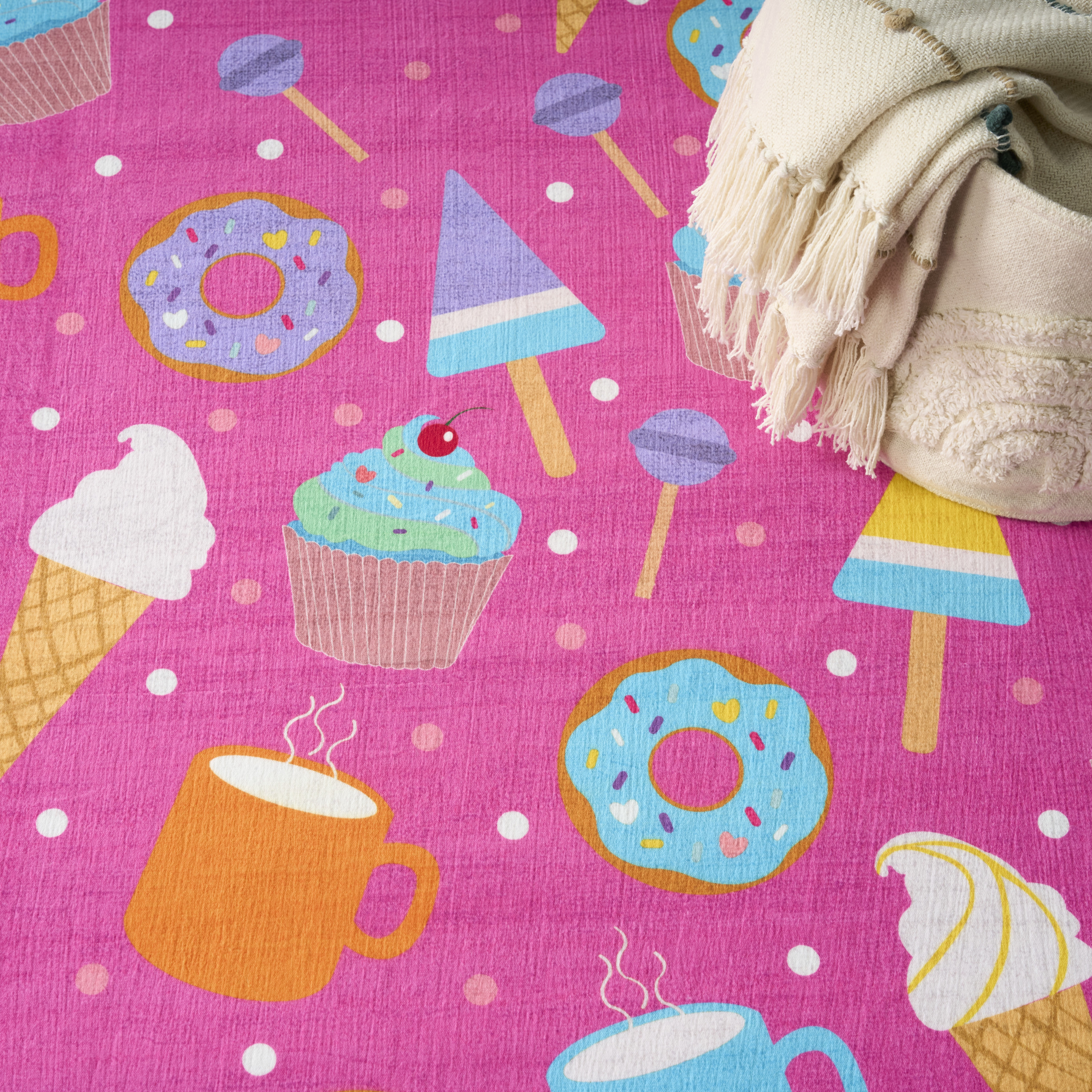 Nourison Imagination 4' x 6' Pink Multicolor Kids Indoor Rug