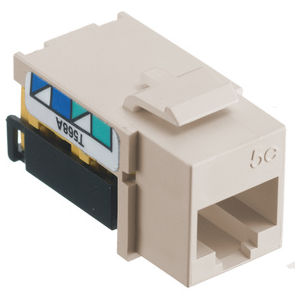 Net Select Cat 5e 8-Position, Universal A/B, Light Almond