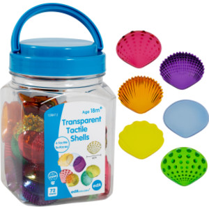 Tactile Shells - Transparent - Mini Jar - Set of 72