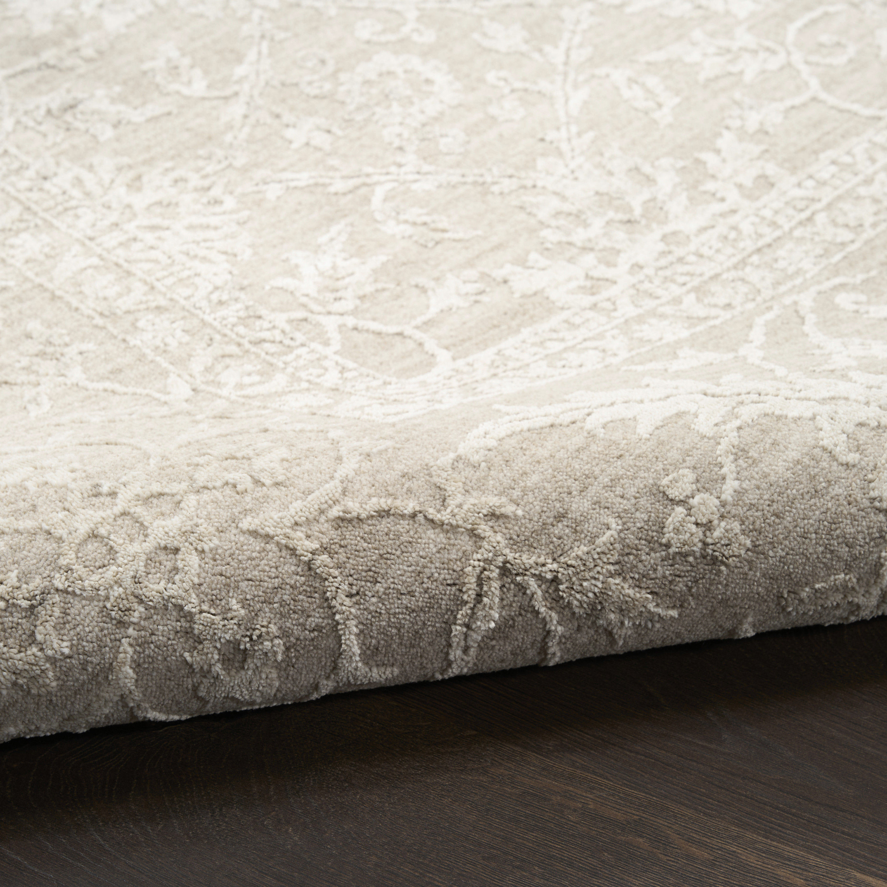 Nourison Moonlit 5'3" x 7'6" Ivory Grey Vintage Indoor Rug