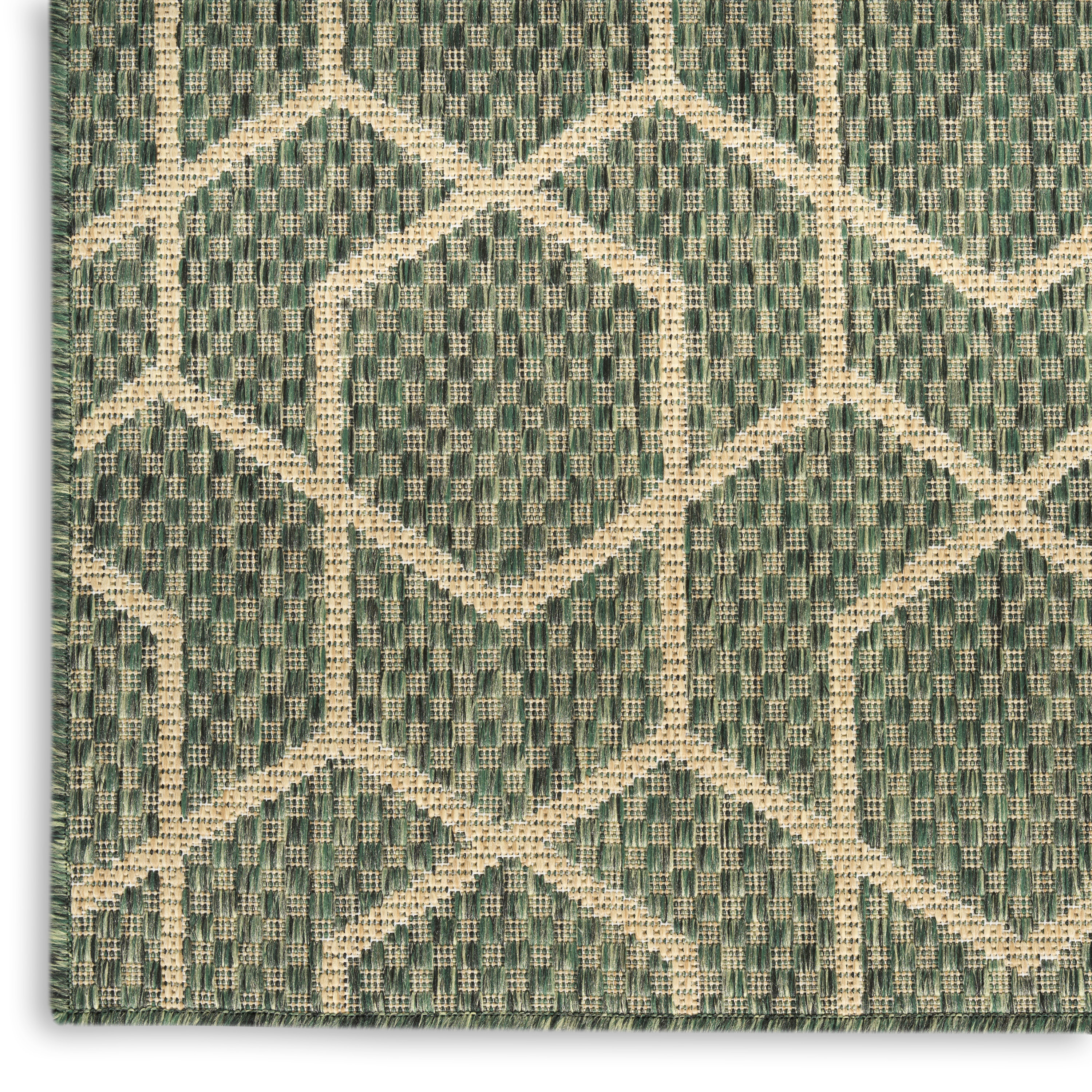 Nourison Horizon Indoor/Outdoor 8' x 10' Green Modern Rug
