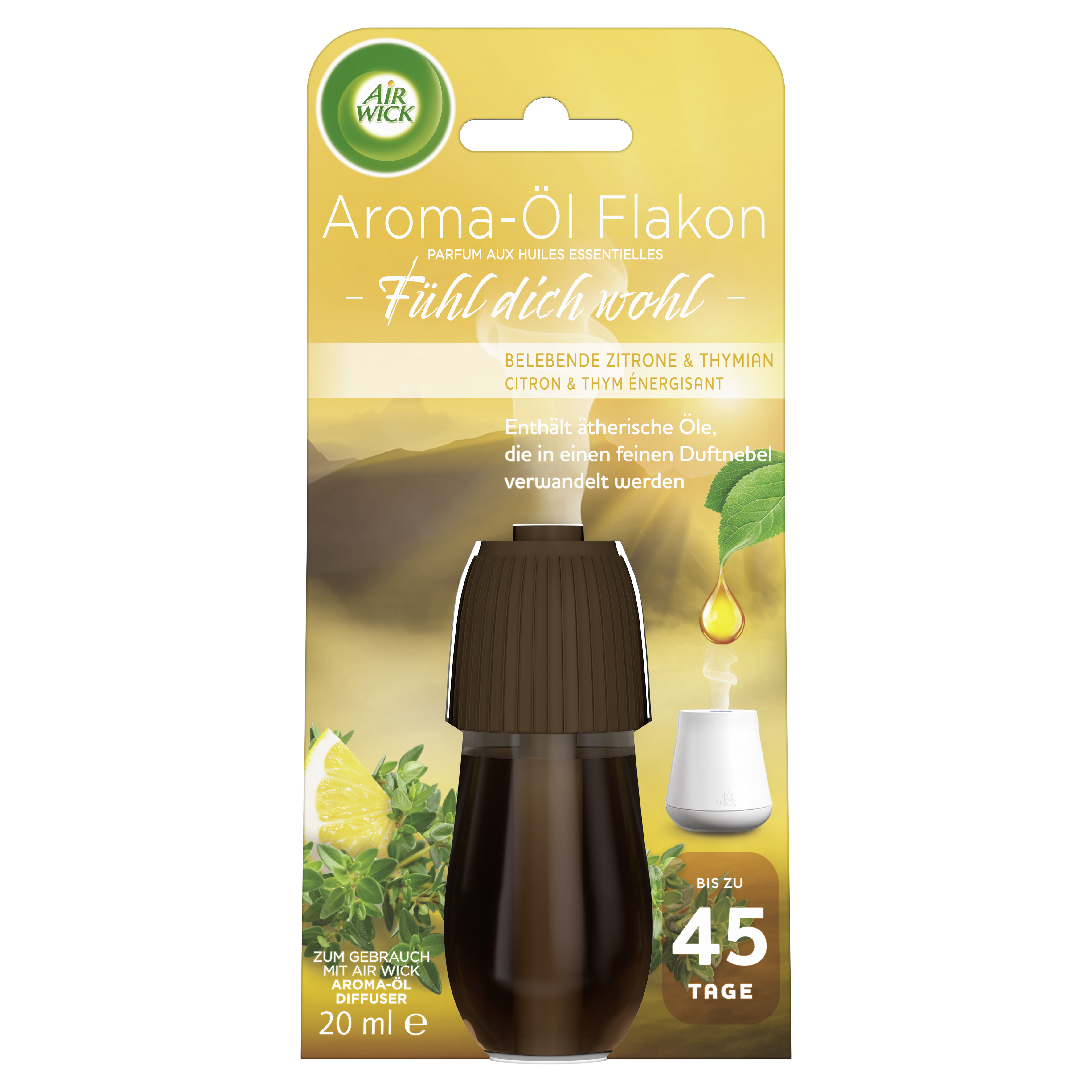 Air Wick Aroma-Öl Flakon Belebende Zitrone & Thymian
