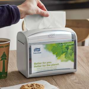 Tork, N4 Xpressnap Tabletop,  Napkin Dispenser, Gray