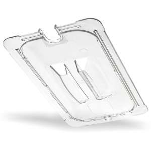 Carlisle, StorPlus, Polycarbonate Notched Handled Universal Lid 1/3 Size, Clear