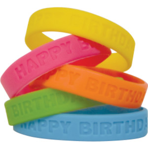 Happy Birthday 2 Wristband Pack, Pack of 10