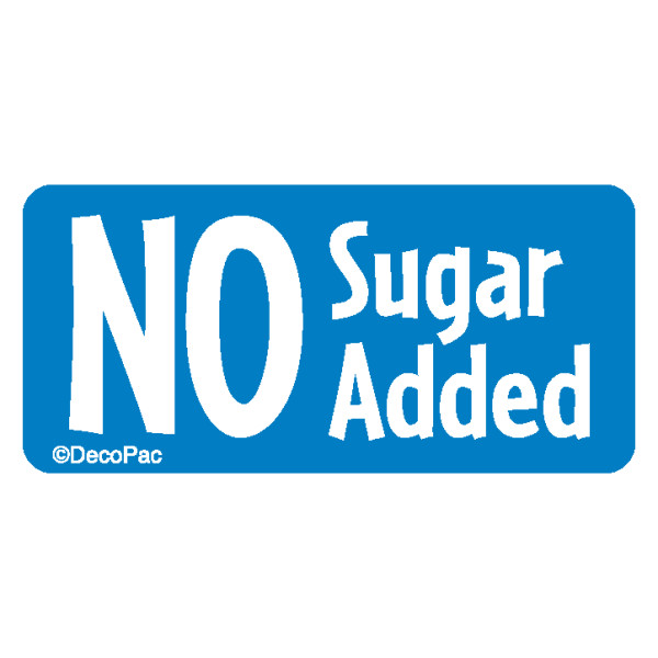 No Sugar Added Promotional Label