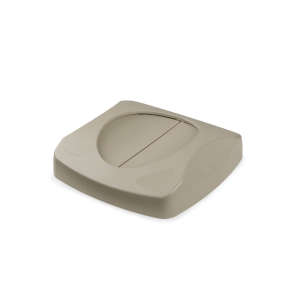 Rubbermaid Commercial, Untouchable®, Swing Top, Square, Resin, 23gal, Beige, Receptacle Lid