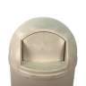 Impact, White, Bullet, 21 gal, Resin, Beige, Round, Receptacle