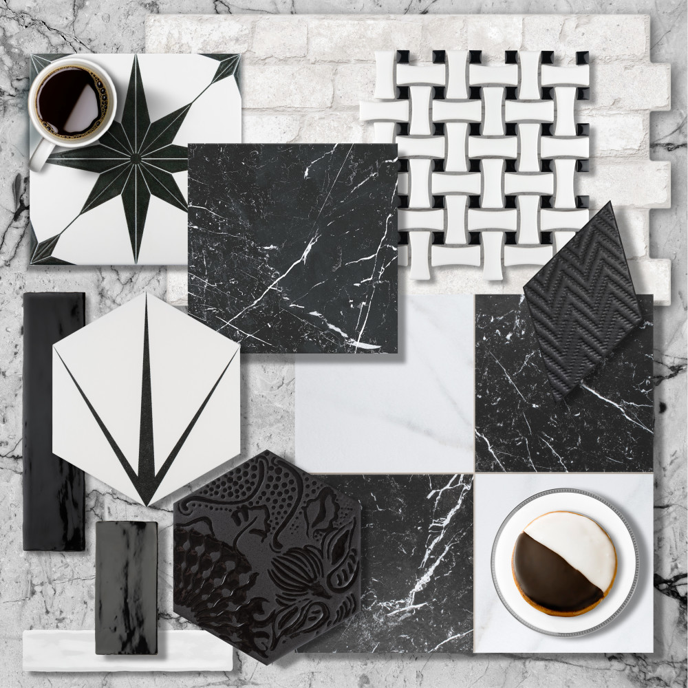 Timeless Marquina 9-3/4 in. x 9-3/4 in. Porcelain Floor and Wall Tile