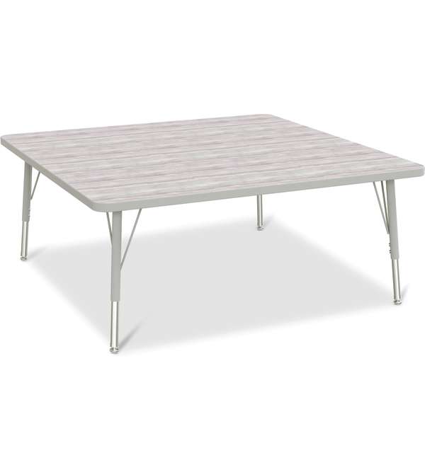 Berries® Square Activity Table - 48" X 48", E-height - Driftwood Gray/Gray/Gray