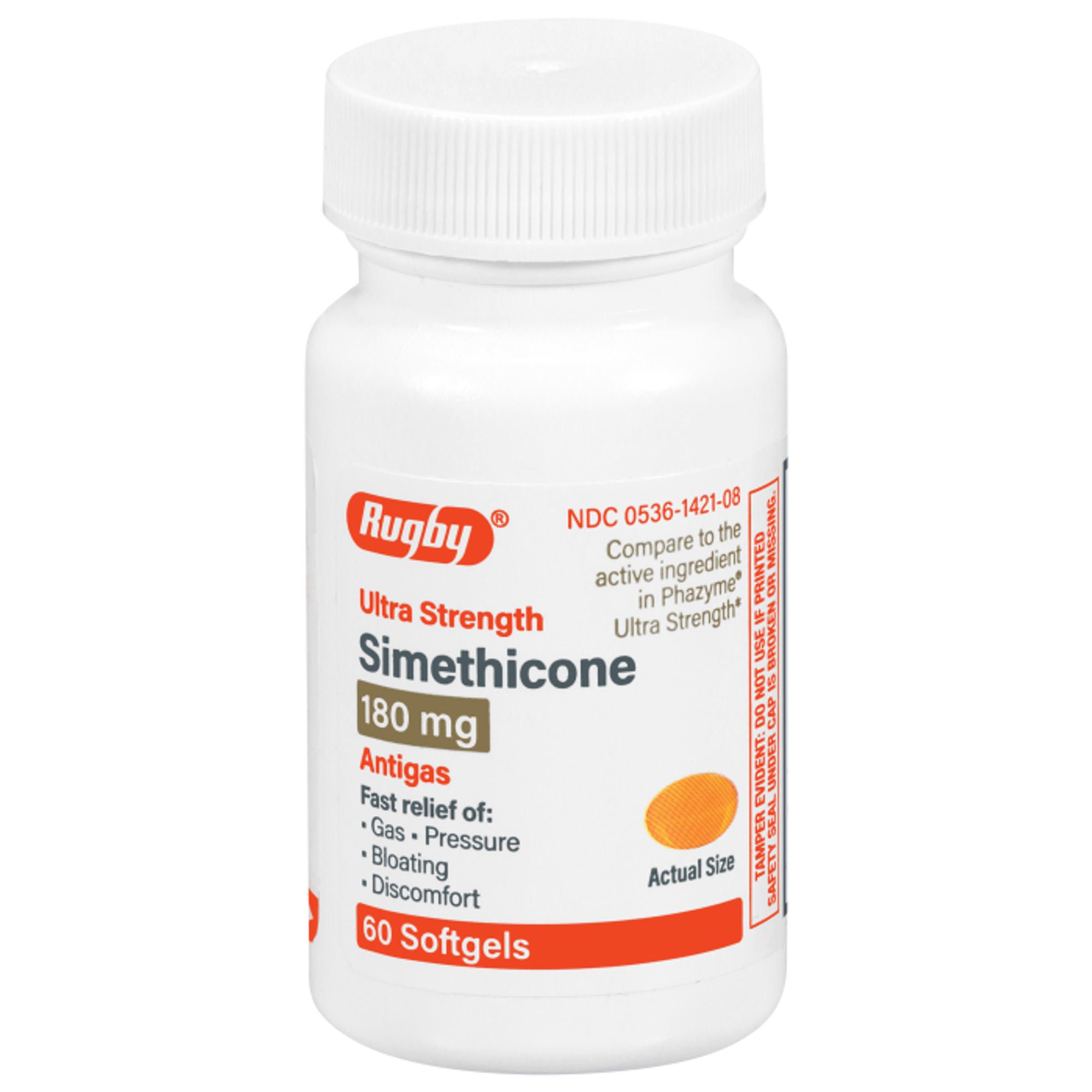 Rugby® Ultra Strength Simethicone Softgels