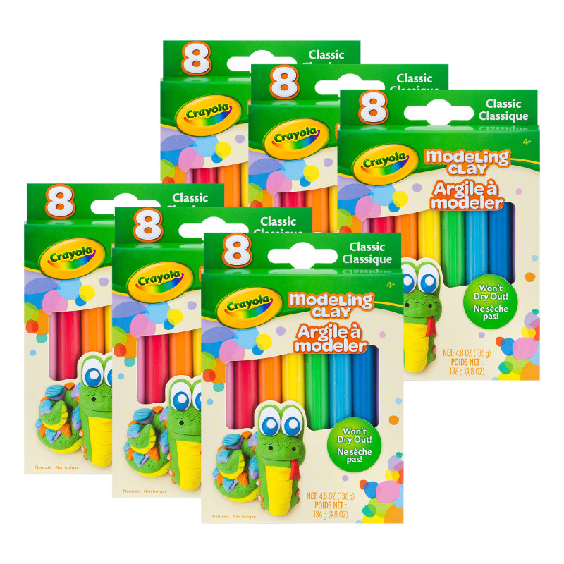 Modeling Clay Classic Colors, 8 Per Pack, 6 Packs