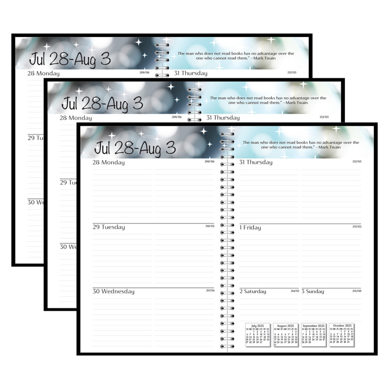 Academic Weekly Assignment Book, Black, Pack of 3