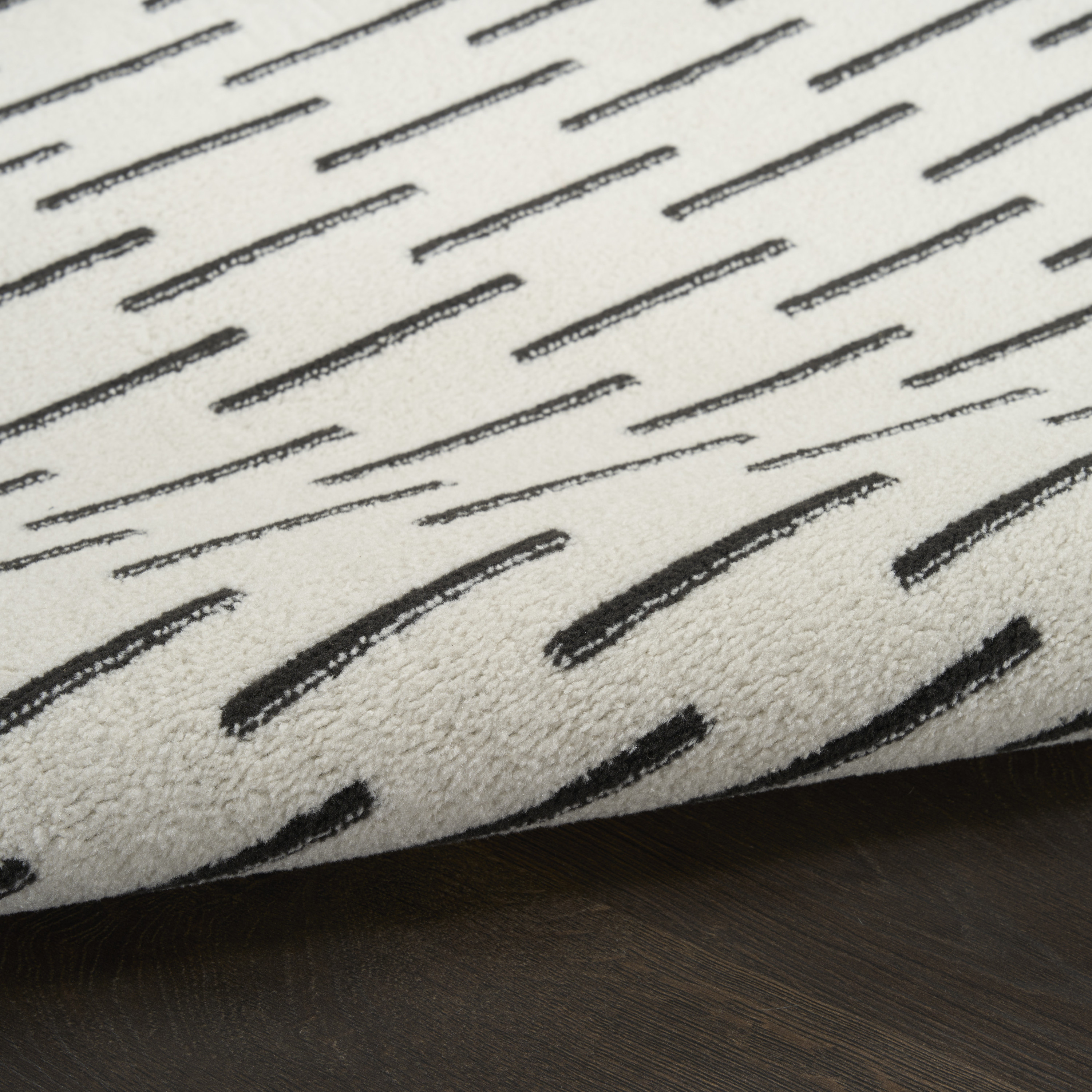 Nourison Nordic 5' x 7' Ivory Black Scandinavian Indoor Rug
