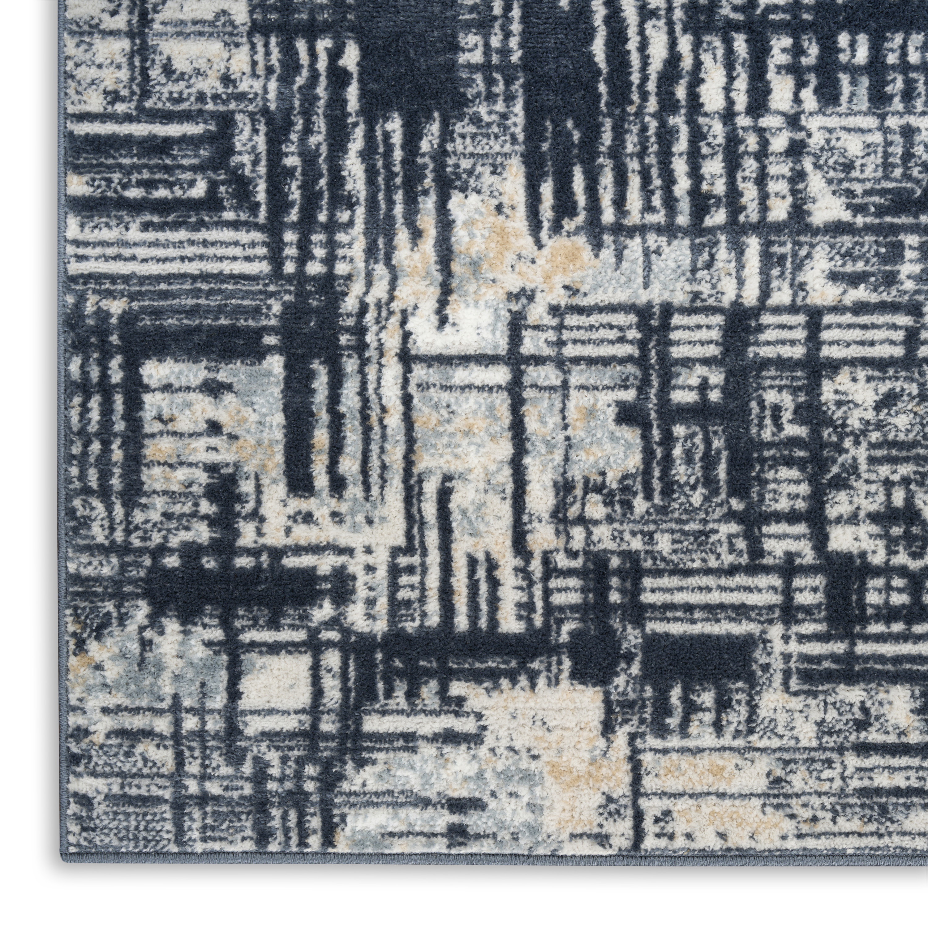 Nourison Dekor 2' x 4' Slate Modern Indoor Rug