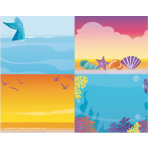Seas the Day Name Tags, 2-7/8" x 2-1/4", Pack of 40