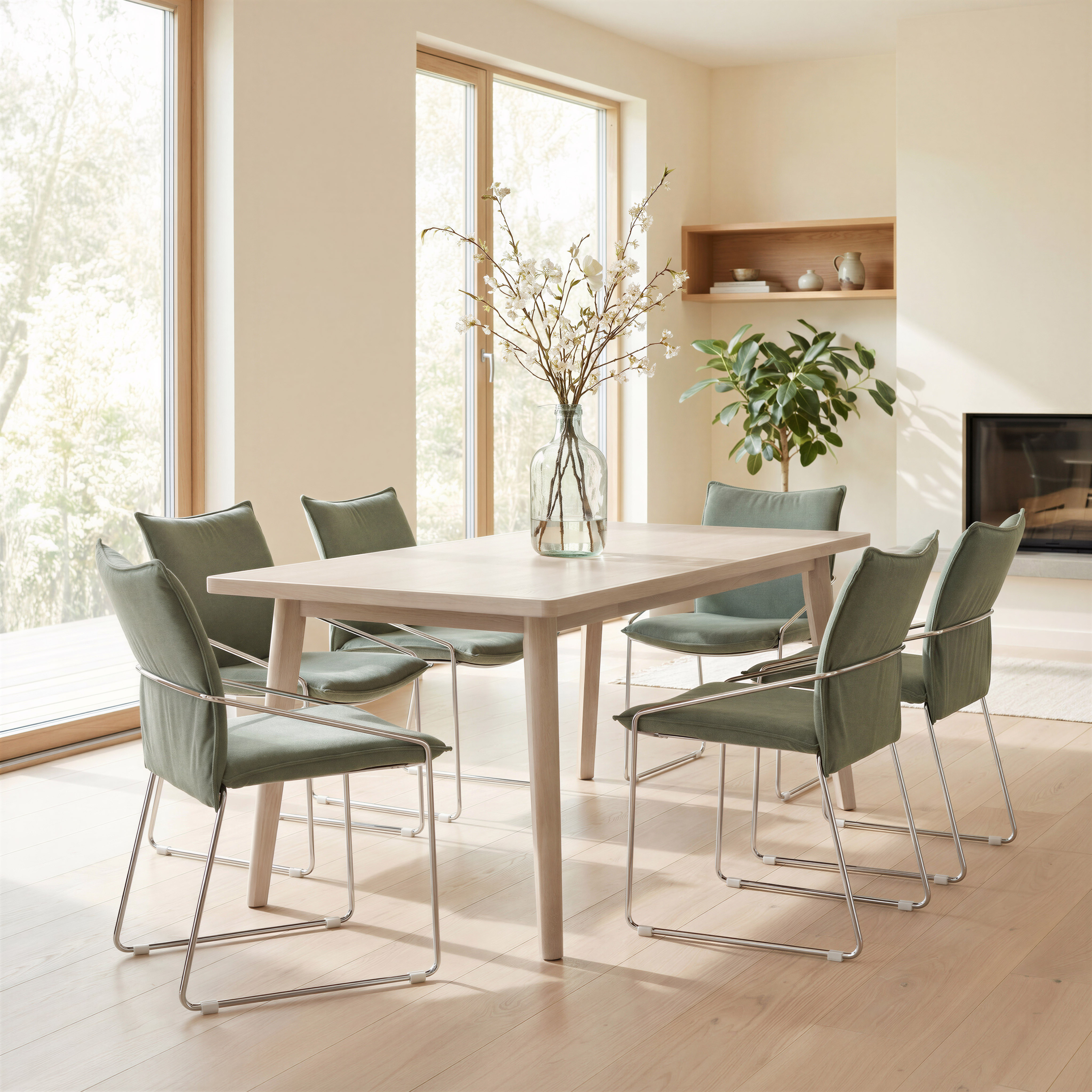 Pola Dining Chair (Set of 2) Green product image