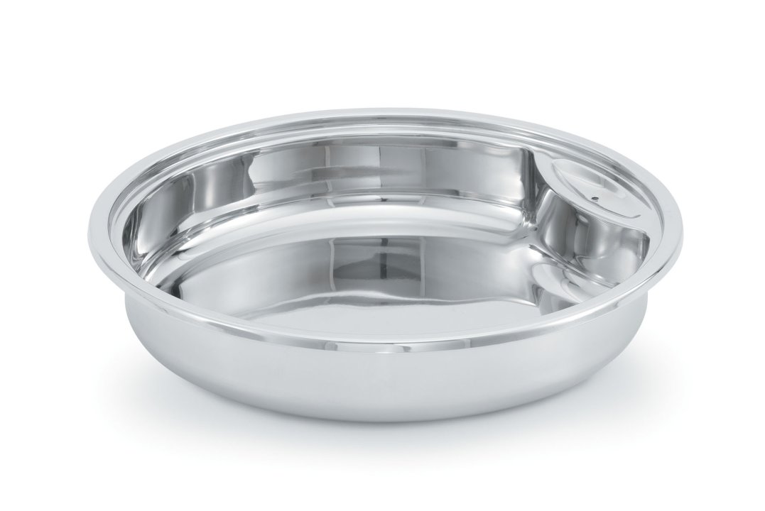 6-quart replacement stainless steel food pan for Intrigue® round induction chafer