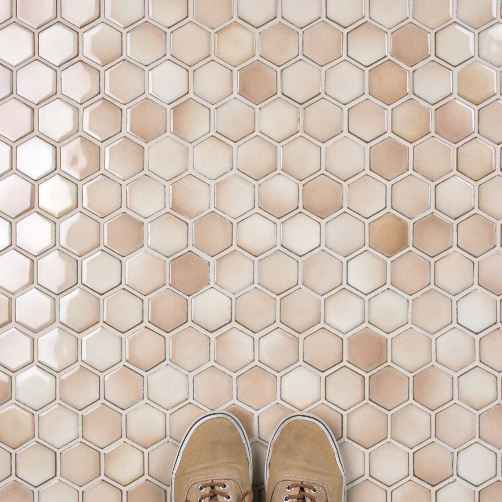 Hudson Due 2″ Hex Truffle 10-7/8 in. x 12-5/8 in. Porcelain Mosaic Tile
