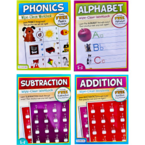 Wipe-Clean Workbook Set 2, 4 Books