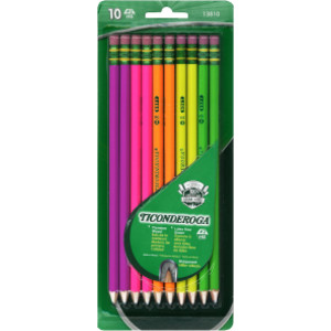 Premium Neon Wood Pencils, Pack of 10