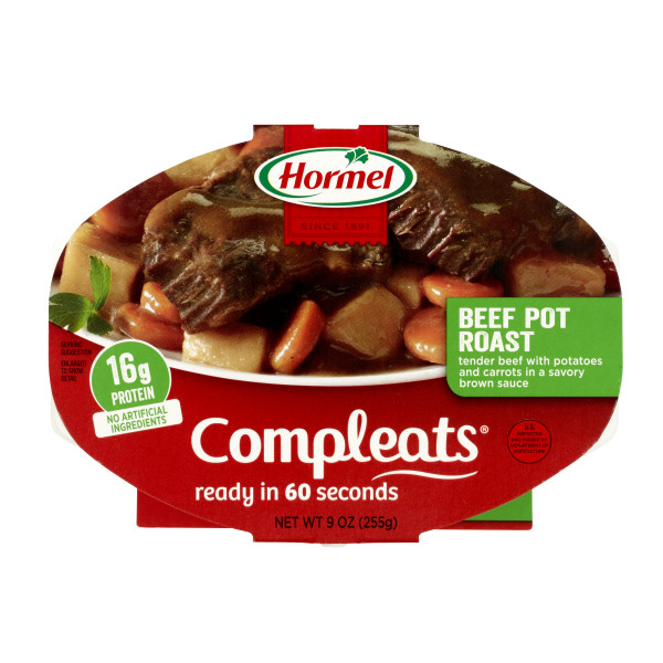 HORMEL(r) COMPLEATS(r) POT ROAST, 6/9 OZ . C1CB - Front Center Inner Pack (Hi Res)