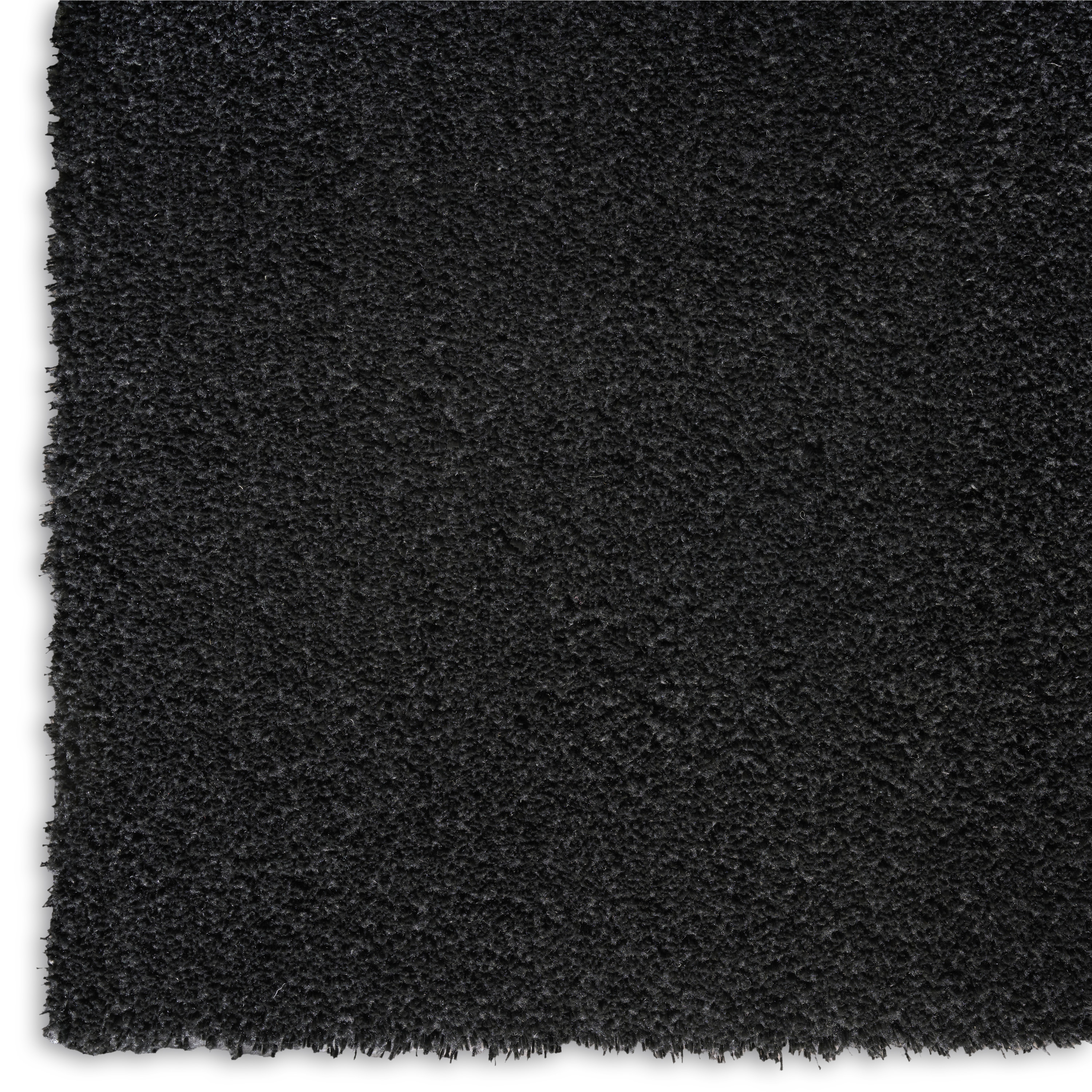 Nourison Pacific Shag 7'10" x 9'10" Black Shag Indoor Rug