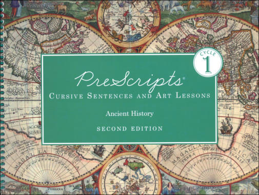 Prescripts Cursive Sentences and Art Lessons: Ancient History (2nd Edition)