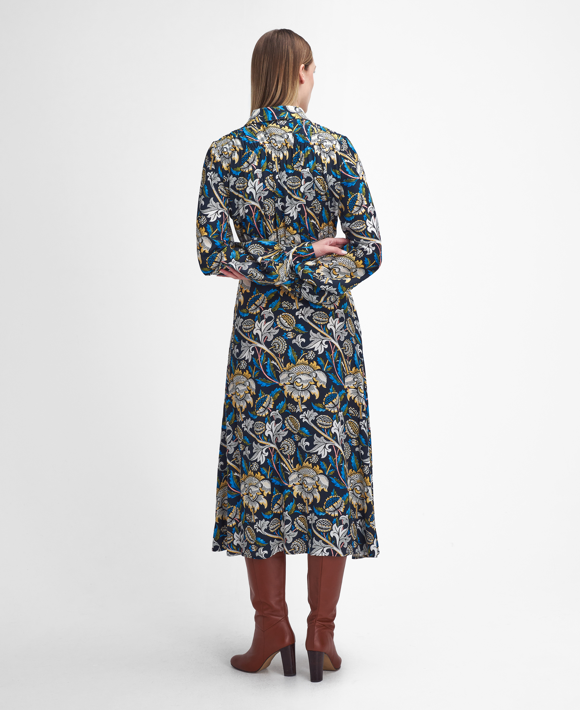 Barbour x William Morris Gallery Rendall Midi Dress image number 2