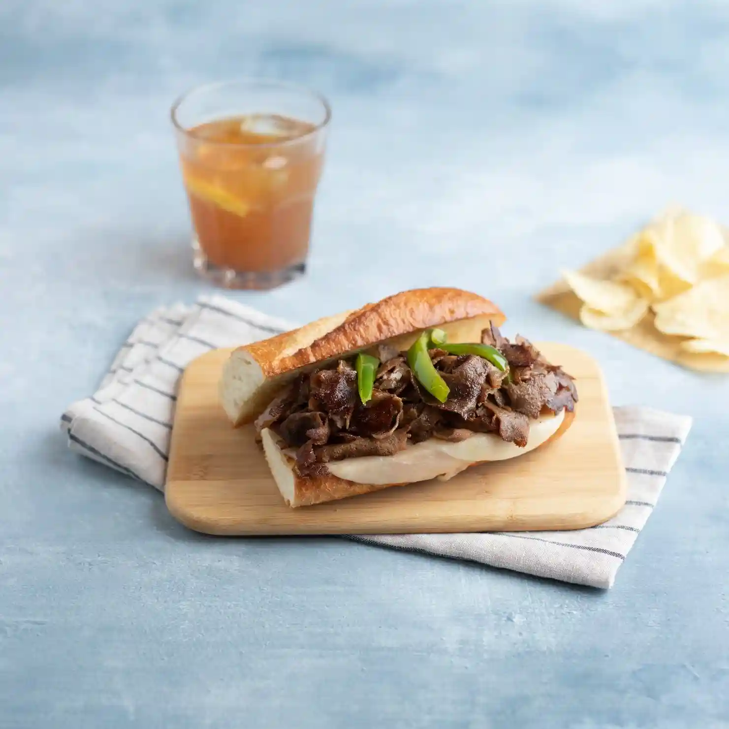 Philly Freedom® Traditional Beef Flat Steak Slices, Marinated with Food Starch, 8 oz_image_1