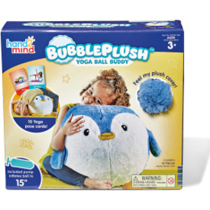 BubblePlush Yoga Ball Buddy, Tully the Peaceful Penguin