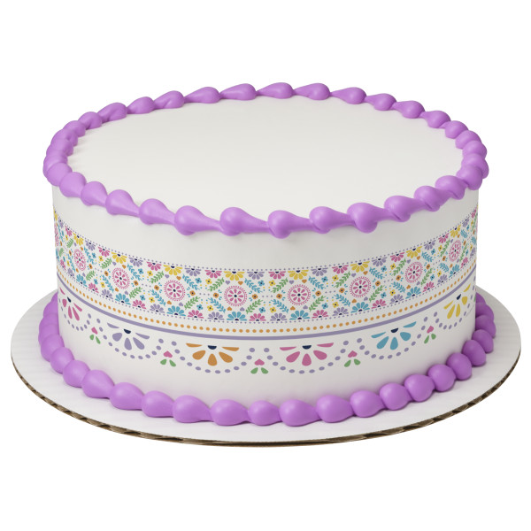 Talavera Inspired Pattern PhotoCake® Edible Image® Strips