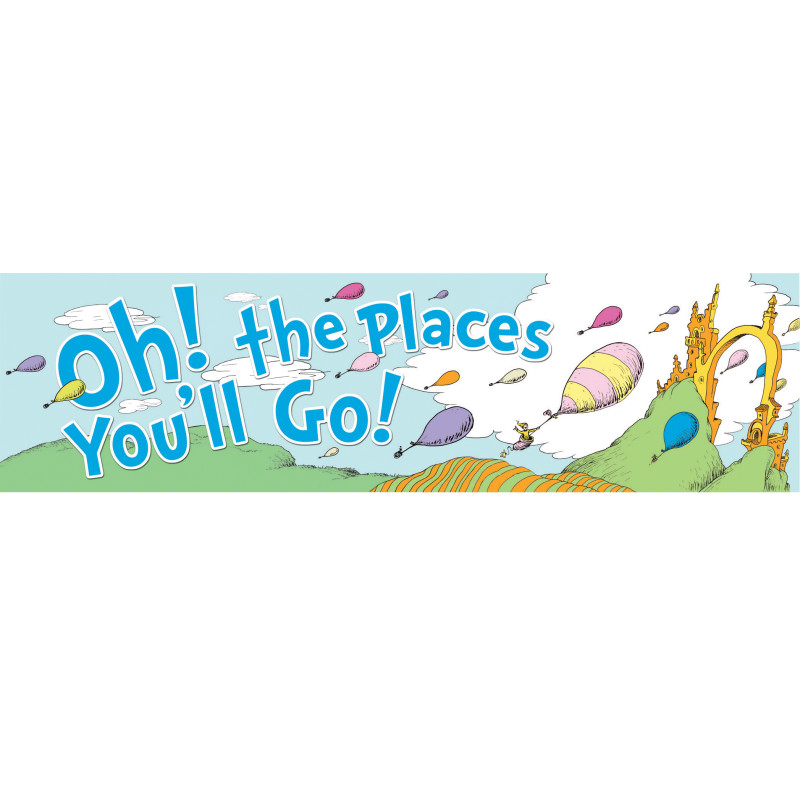 Dr. Seuss™ Oh the Places Balloons Classroom Banner