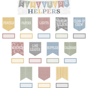 Classroom Cottage Classroom Helpers Mini Bulletin Board Set, 48 Pieces