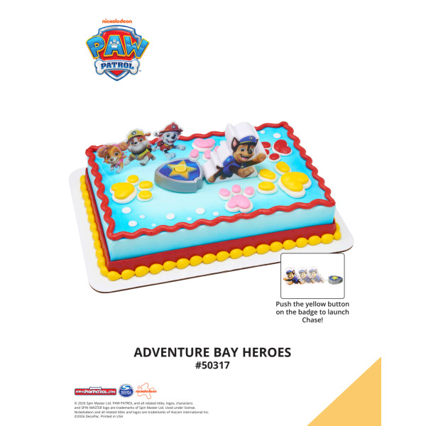 PAW Patrol Adventure Bay Heroes The Magic of Cakes® Icing Only Page