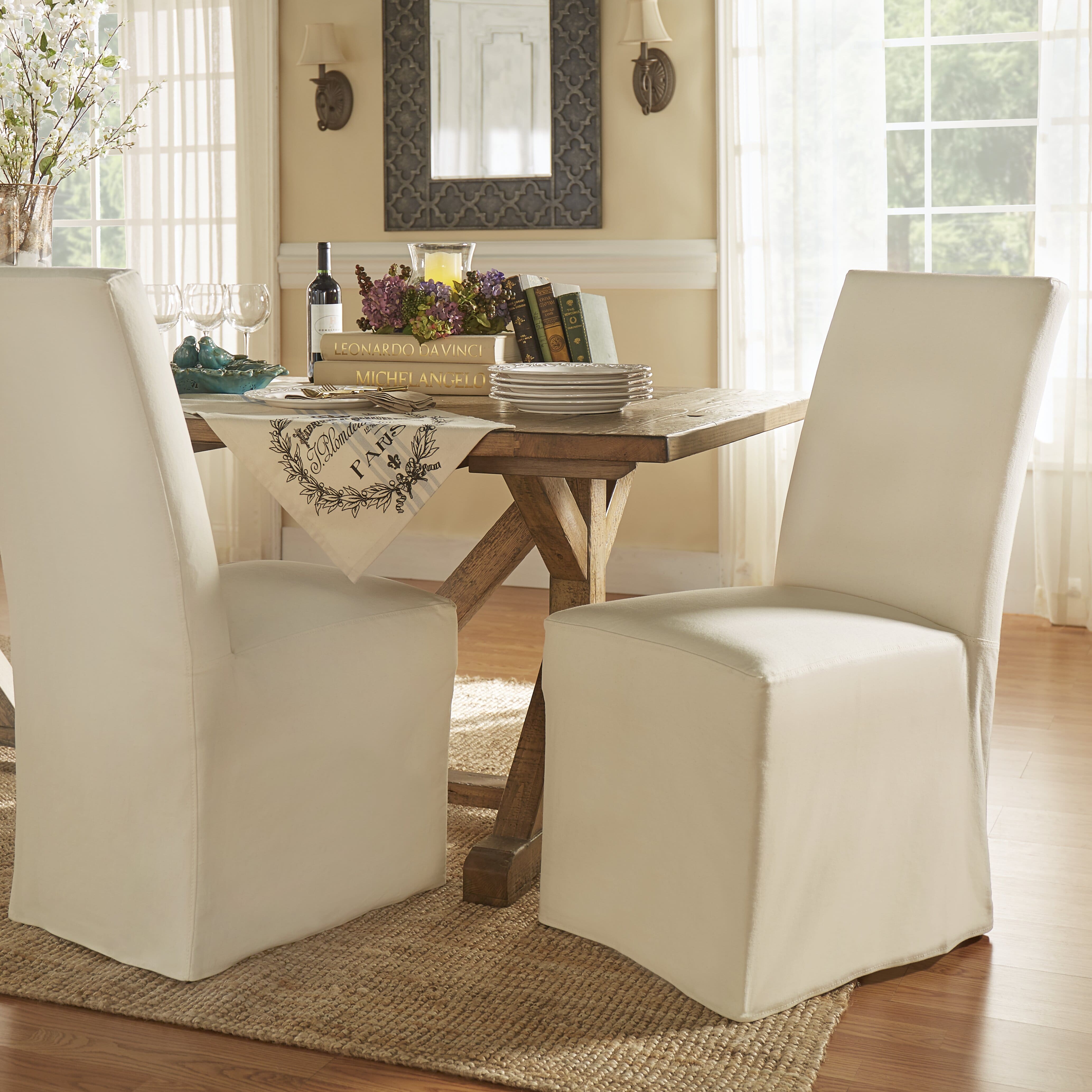 Fabric Upholstered Parsons Dining Chairs (Set of 2)