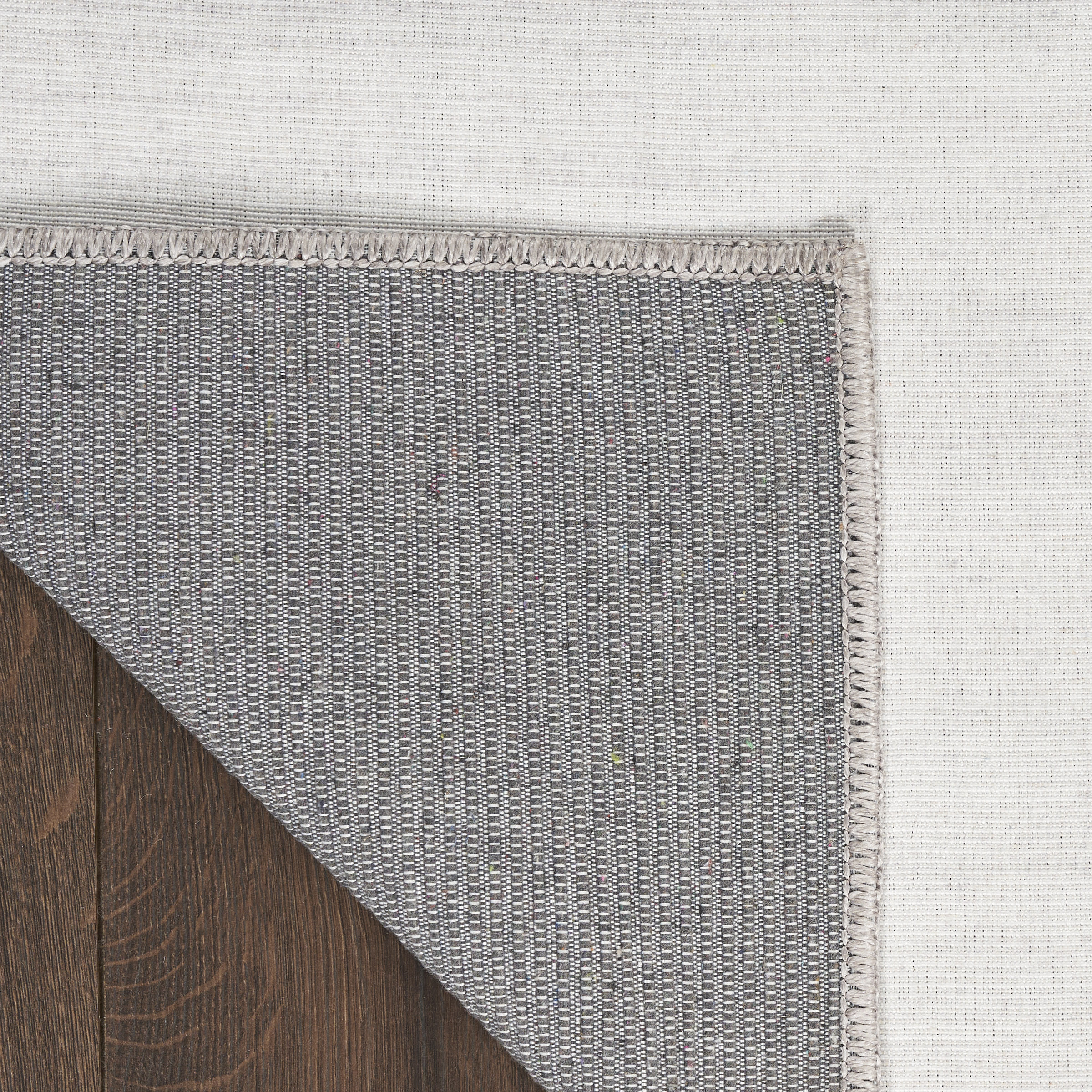 Nourison Washable Essentials 5'3" x 7'3" Ivory Grey Modern Indoor Rug