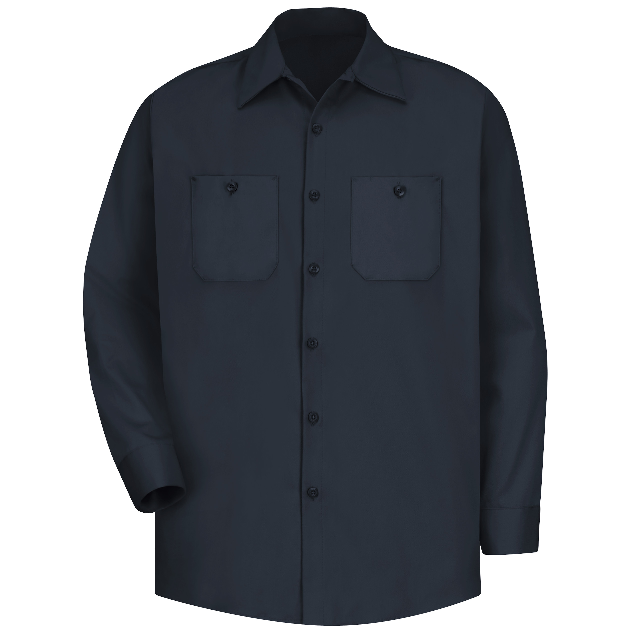 Men‘s Long Sleeve Wrinkle-Resistant Cotton Work Shirt-Red Kap