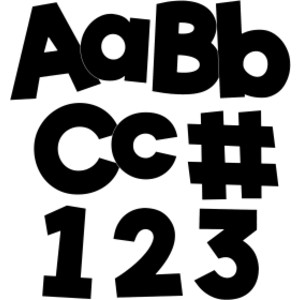 Black Combo Pack EZ Letters, 219 Pieces