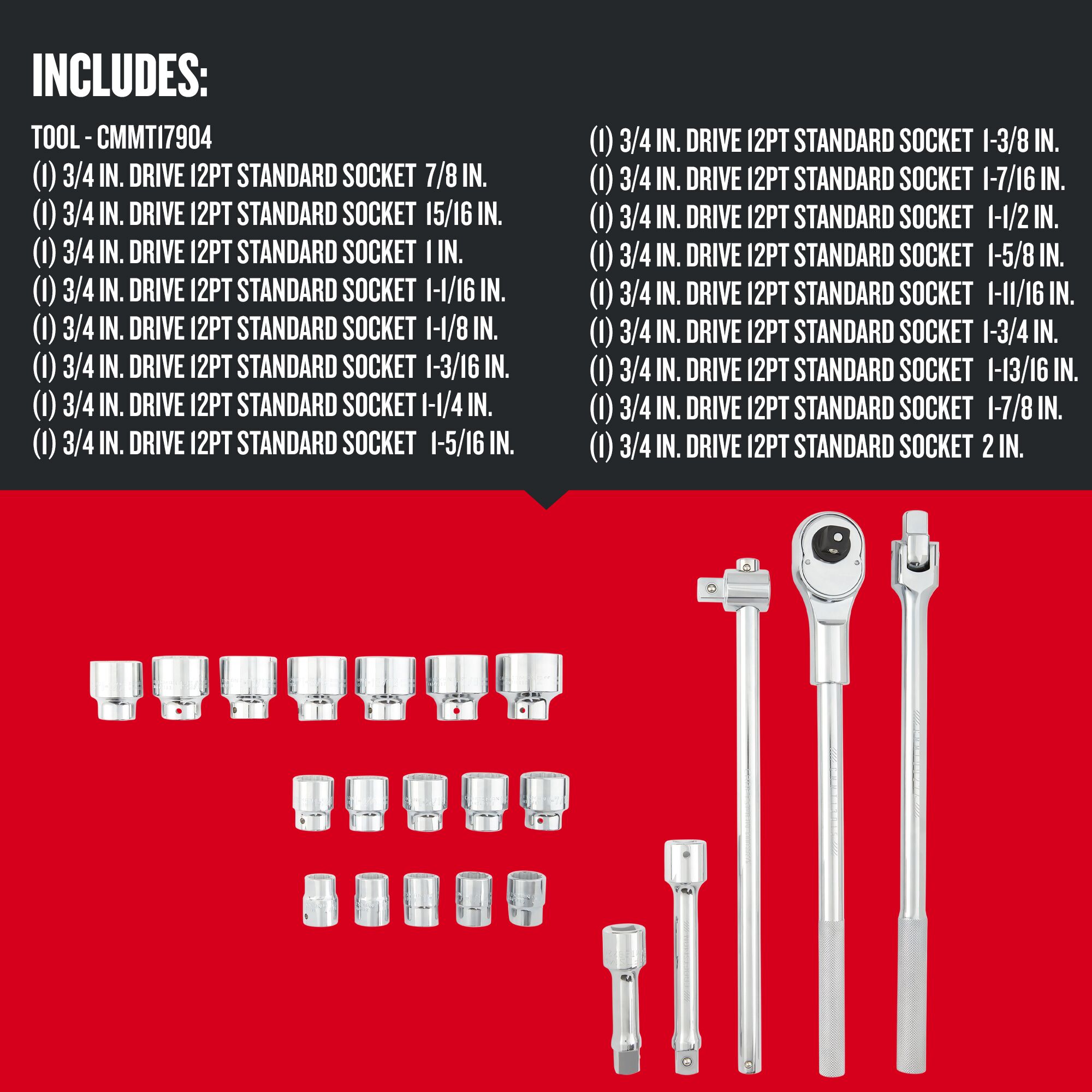 Graphic of CRAFTSMAN Sockets: Bit Sockets highlighting product features