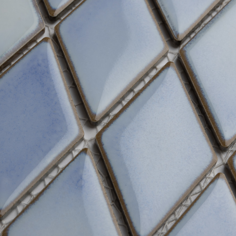 Sample – Hudson Kite Frost Blue Porcelain Mosaic Tile