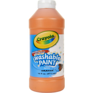 Washable Paint, Orange, 16 oz.