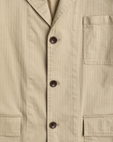 Herringbone Cotton Worker Jacket Sand