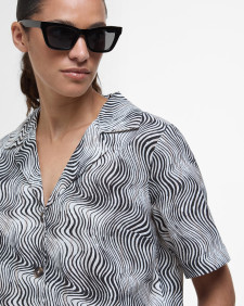 Romy Short-Sleeved Shirt Monochrome Print