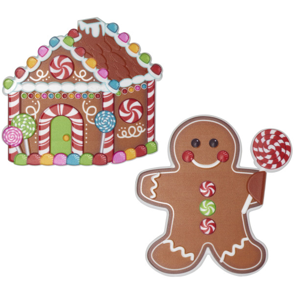 Gingerbread House and Man Layon