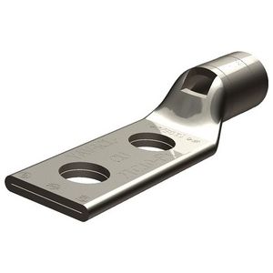 Compression Lugs, Electro Tin-Plated, Copper, Gray, 1.95 in., 0.63 in, #10 in. Stud