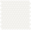 Studio White 1″ Hexagon Mosaic Matte