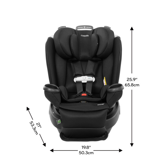 Revolve360 Extend All-in-One Rotating Car Seat with SensorSafe Specifications