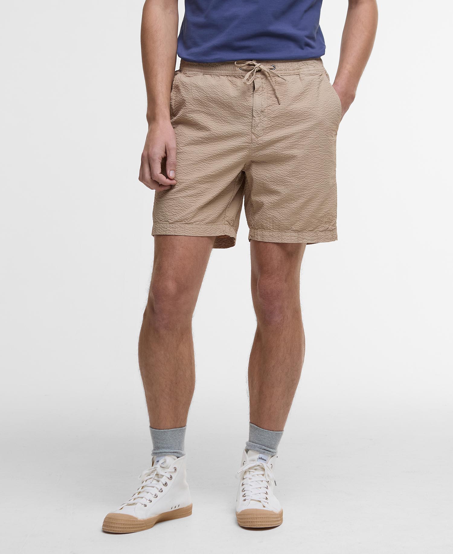 Seersucker Relaxed Shorts image number 1